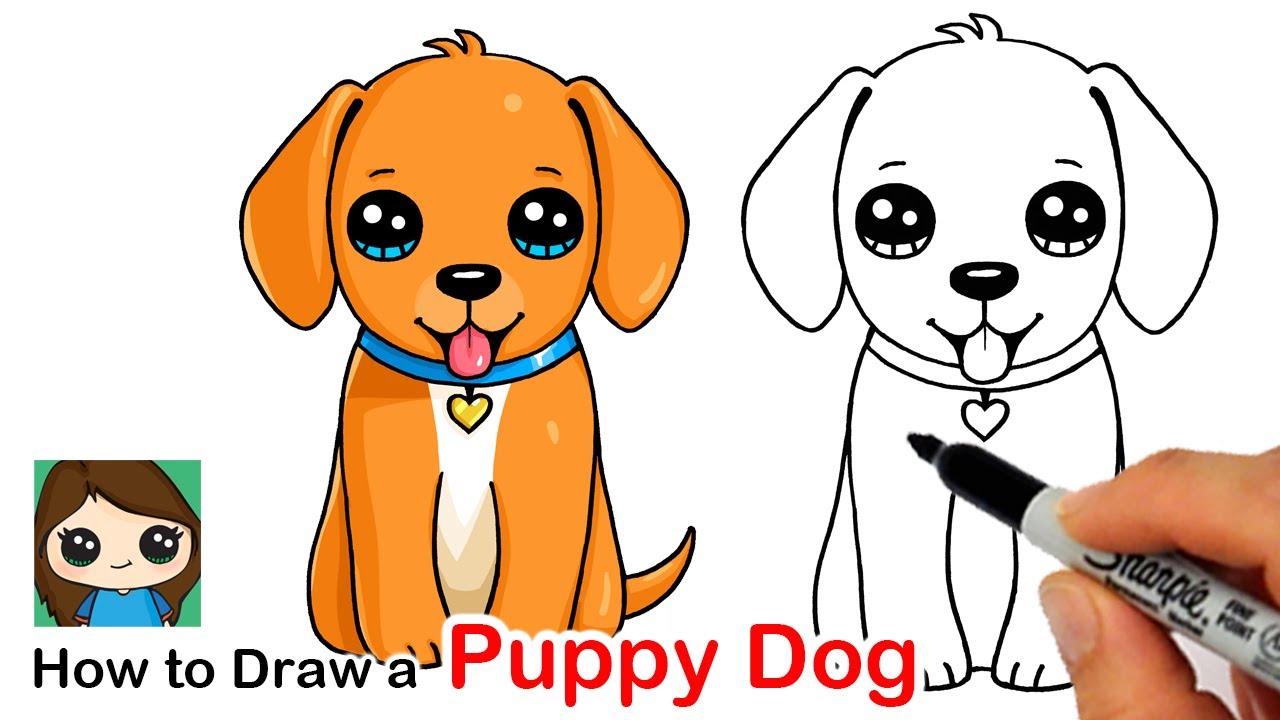 Featured image of post Cute Puppy Picture Of A Dog Drawing