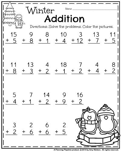 Featured image of post Free Addition Worksheets For First Grade