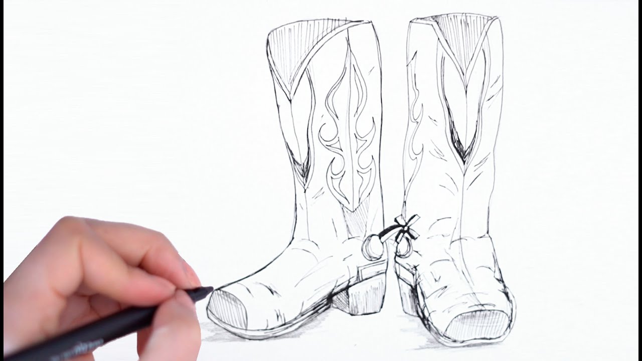 Featured image of post How To Draw Cowboy Boots From The Front