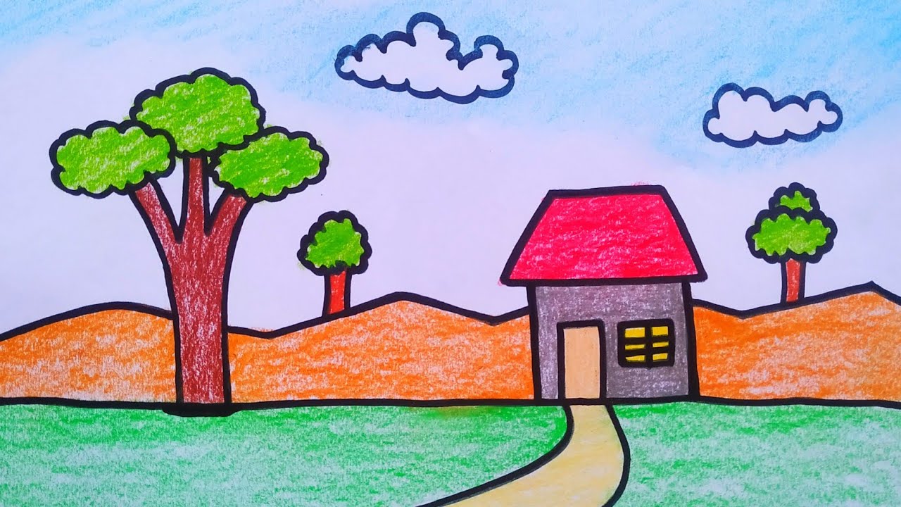 Featured image of post Nature Easy Scenery Drawing For Kids