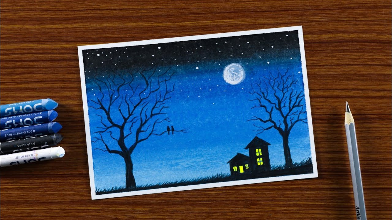 Featured image of post Nature Easy Scenery Drawing Night