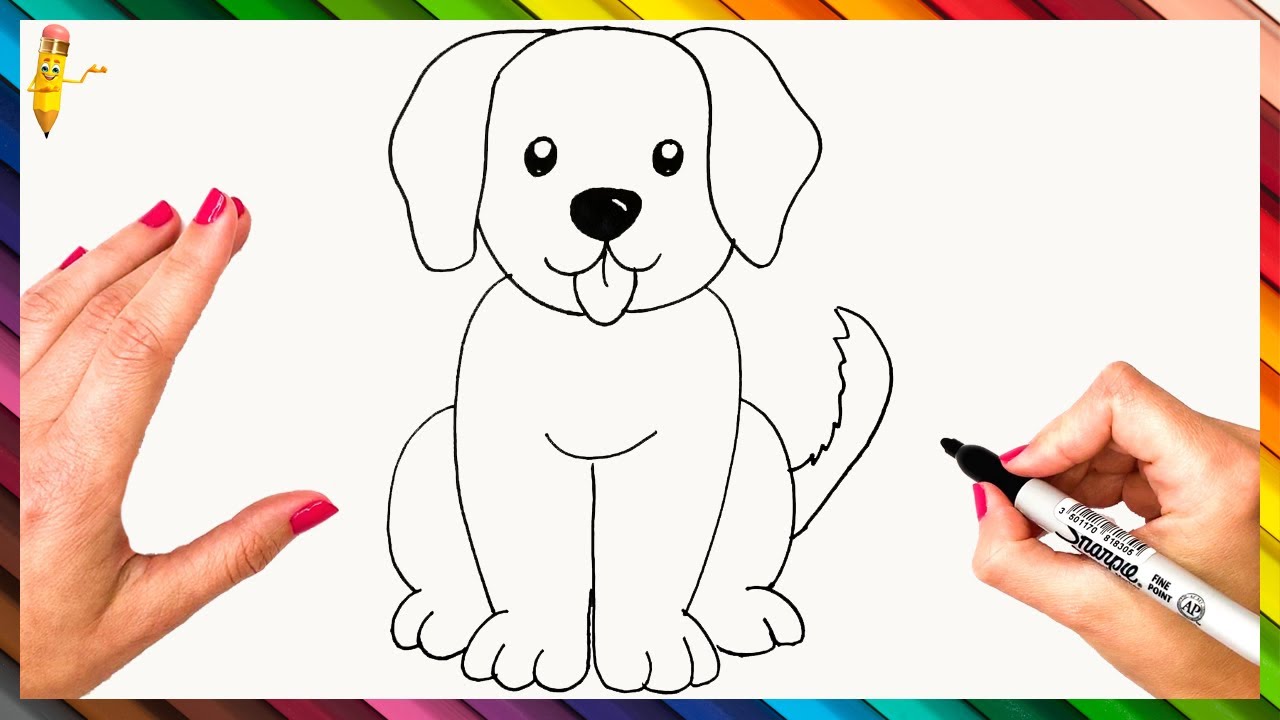 Featured image of post Picture Of A Dog Drawing Easy