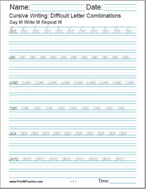 Featured image of post Printable Cursive Writing Practice Sheets